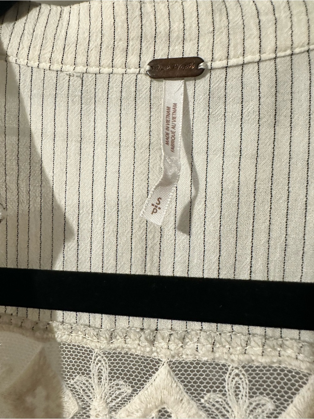 Free People Cream Embroidered Flutter Tunic - Picture 2 of 3